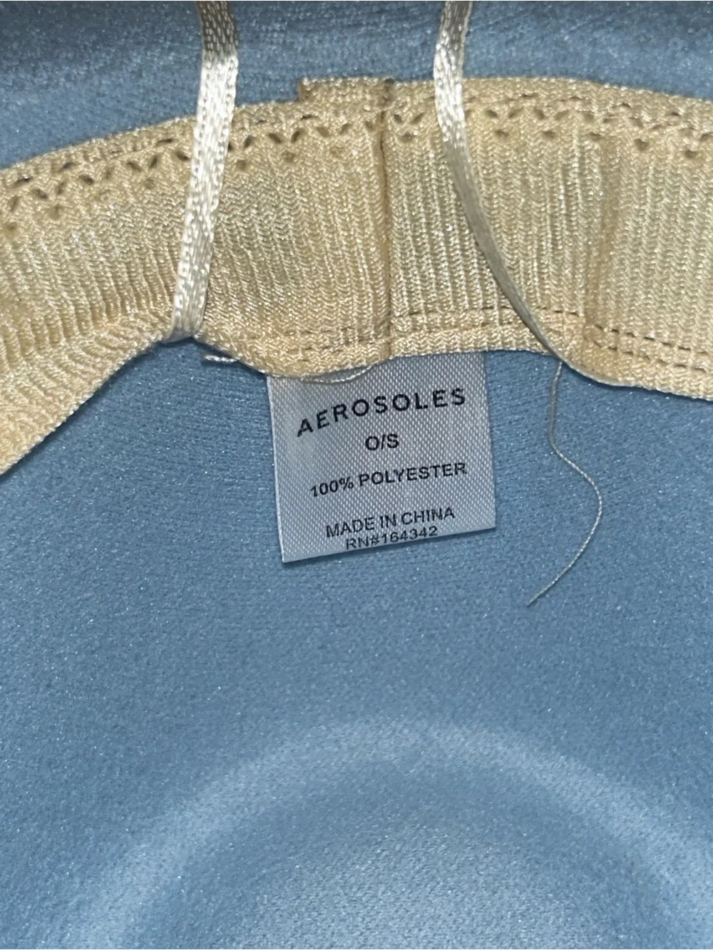 AEROSOLES Light Blue Felt Embellished Cowboy Hat